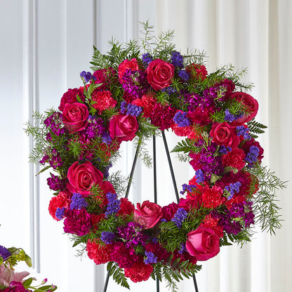 Calming Colors Wreath –  Flowers Unlimited, Martinsburg WV