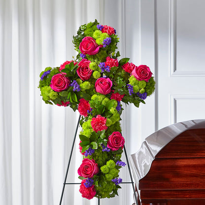 Tribute Rose Floral Cross –  Flowers Unlimited, Martinsburg WV