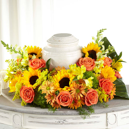 Faithful Sunflower Cremation Adornment –  Flowers Unlimited, Martinsburg WV