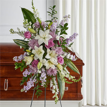 Grateful Hearts Standing Spray –  Flowers Unlimited, Martinsburg WV