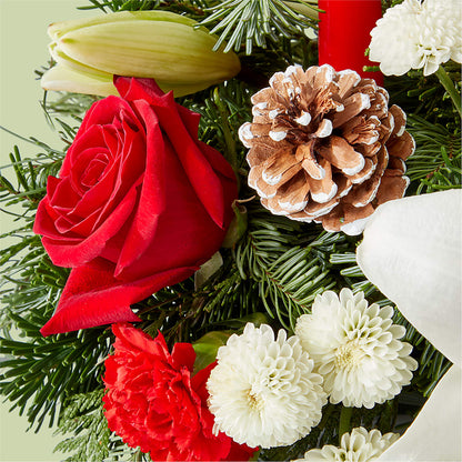 Seasonal Festivities Centerpiece –  Flowers Unlimited, Martinsburg WV