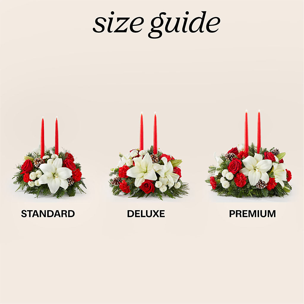 Seasonal Festivities Centerpiece –  Flowers Unlimited, Martinsburg WV