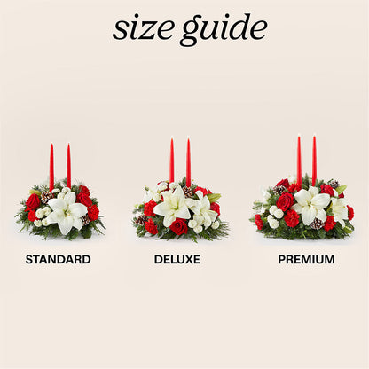 Seasonal Festivities Centerpiece –  Flowers Unlimited, Martinsburg WV