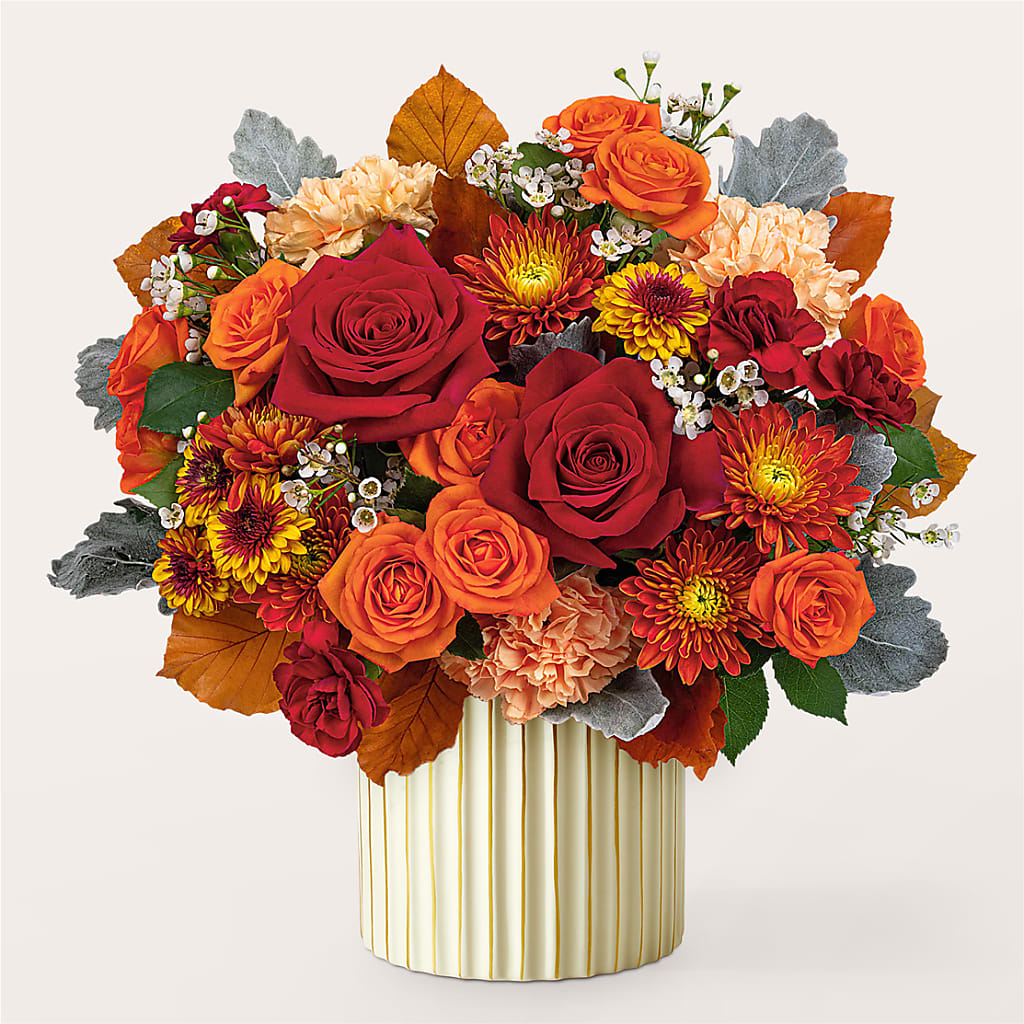 Merlot Bouquet with Ivory Vase –  Flowers Unlimited, Martinsburg WV