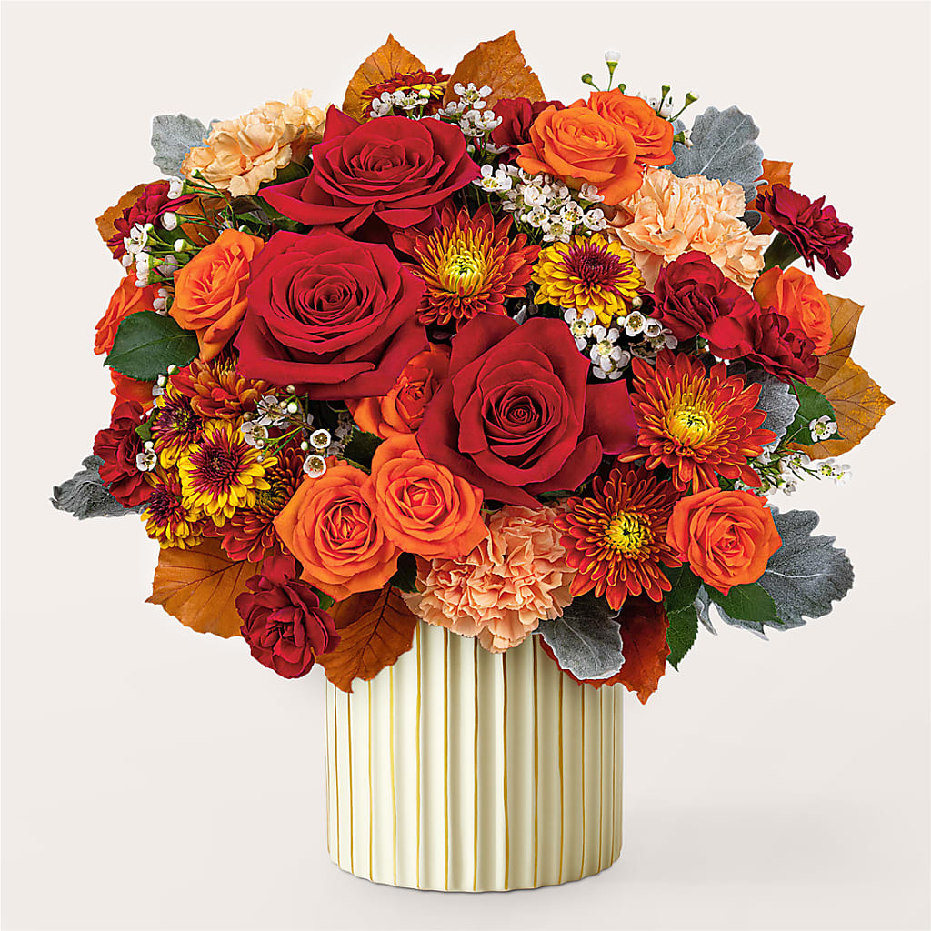 Merlot Bouquet with Ivory Vase –  Flowers Unlimited, Martinsburg WV