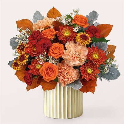 Merlot Bouquet with Ivory Vase –  Flowers Unlimited, Martinsburg WV