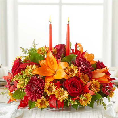 Autumn's Embrace Centerpiece –  Flowers Unlimited, Martinsburg WV