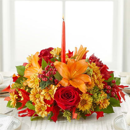 Autumn's Embrace Centerpiece –  Flowers Unlimited, Martinsburg WV