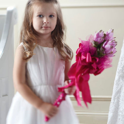 Sparkle Pink Flower Girl Bouquet –  Flowers Unlimited, Martinsburg WV