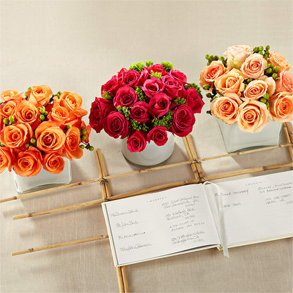 Dawn Rose Centerpiece –  Flowers Unlimited, Martinsburg WV