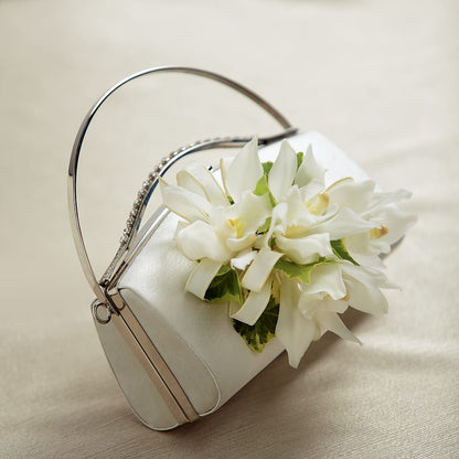 White Purse Decor –  Flowers Unlimited, Martinsburg WV